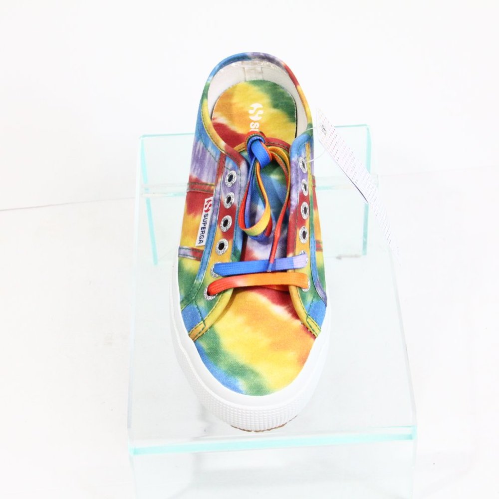 Superga Tie Dye Shoes NEW Women Rainbow Sneakers 8.5 Colorful style 2750 - Picture 6 of 8